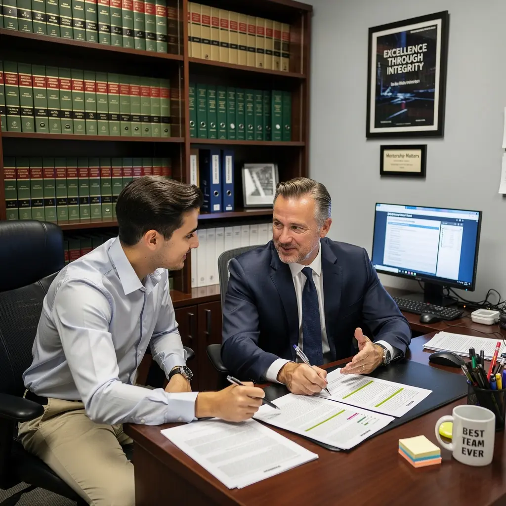 Üzleti jogi könyvek egy asztalon, jogi oktatás témájában.